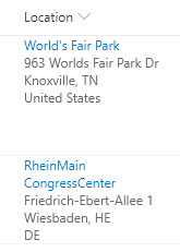 Display Location Address Details preview