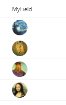 Display a Picture Column in a Circle preview
