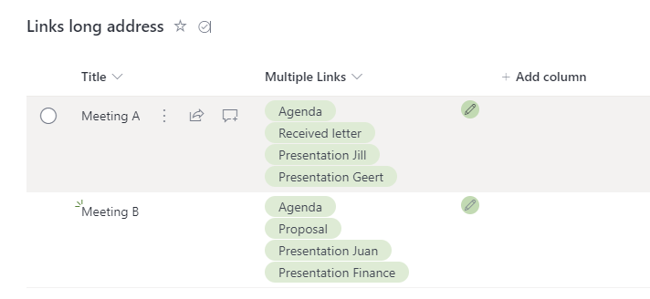 Multiple hyperlinks in single field preview