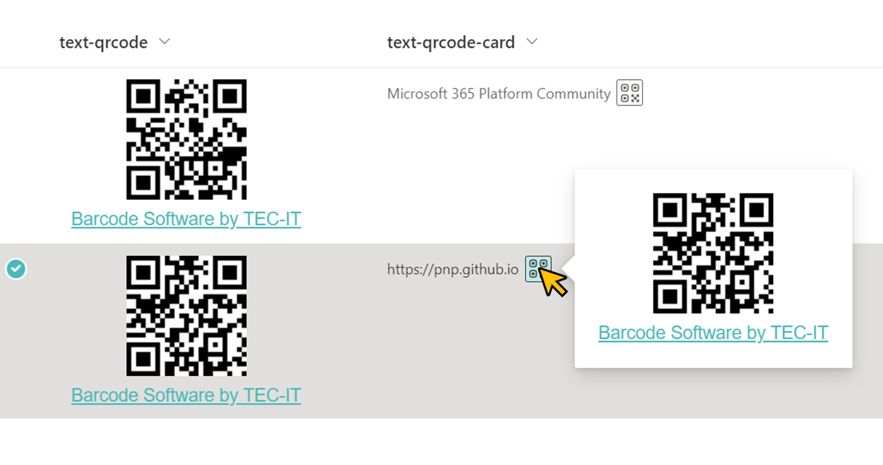 Display QR Code preview