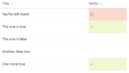 Yes/No Checkmark preview