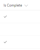 Yes/No Column Check Mark preview