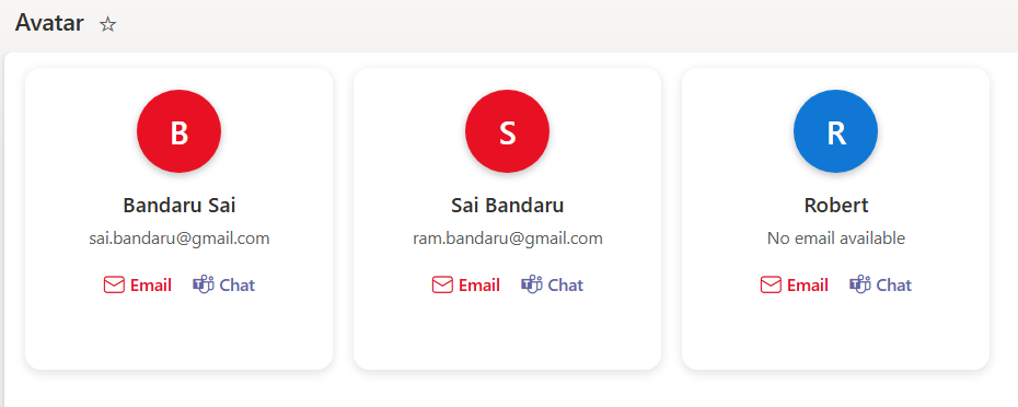 Contact Custom Avatar Card preview