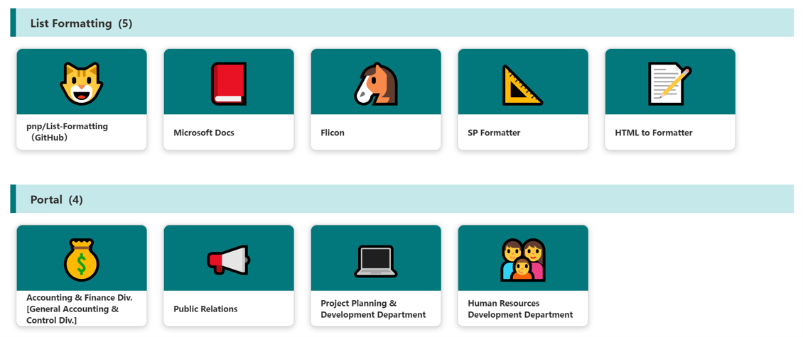 Link Collection using Emojis preview