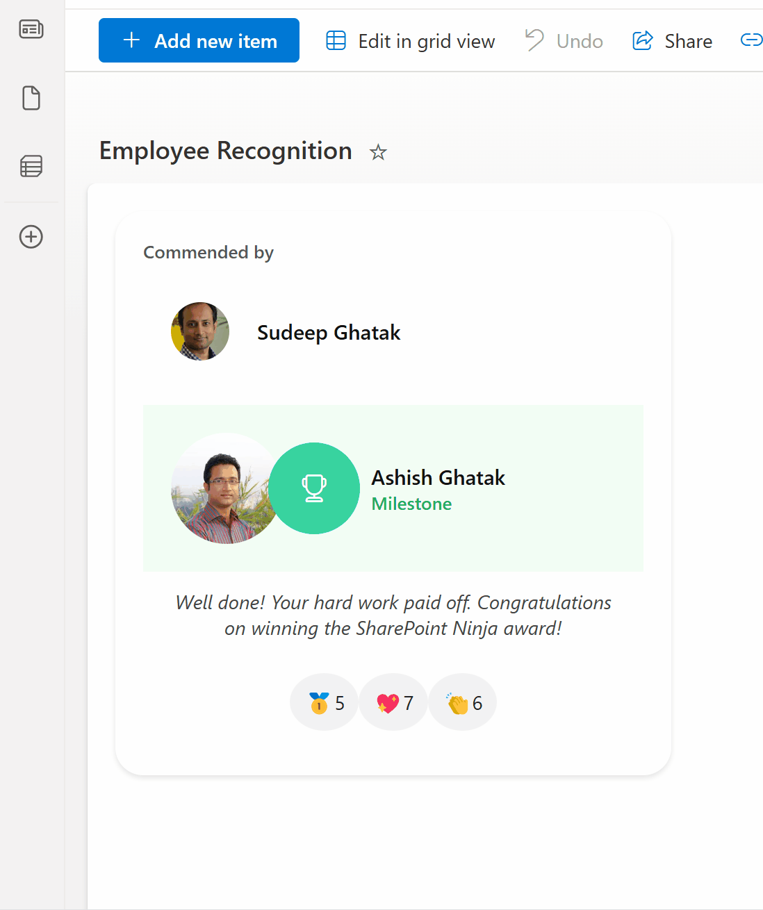 Employee Recognition Card preview