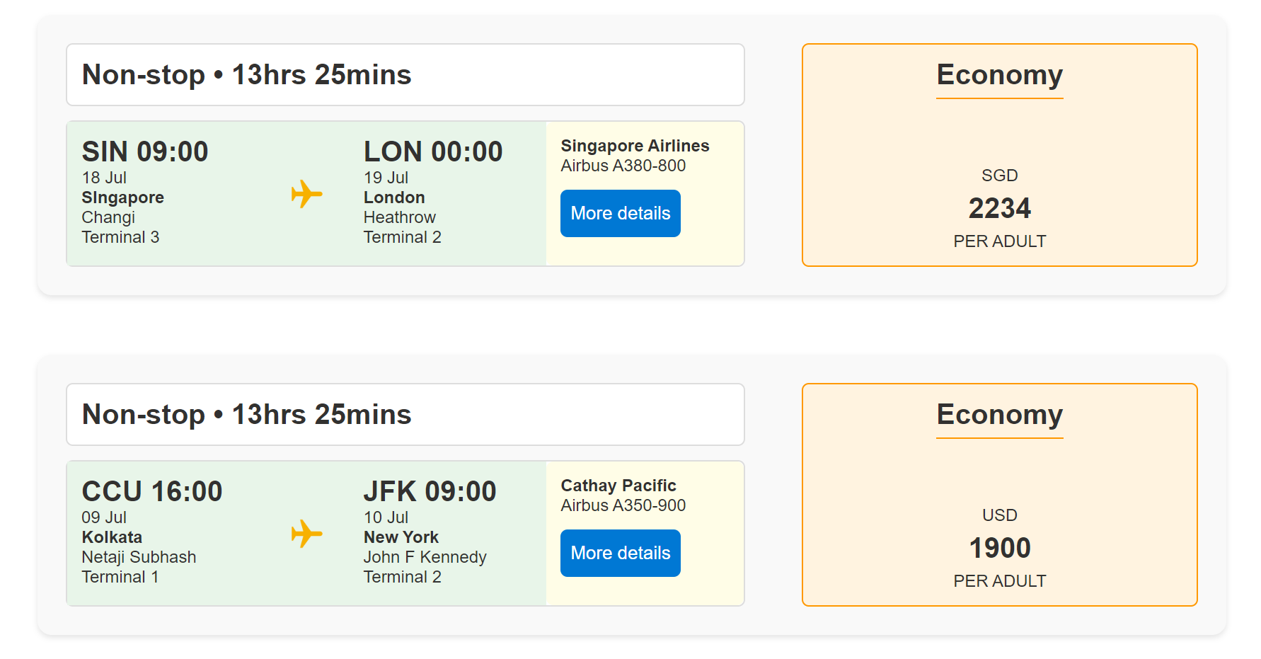 Flight Card preview
