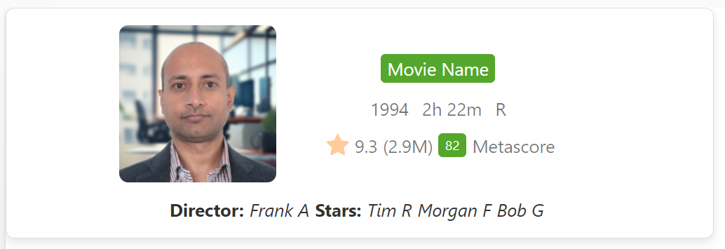 IMDb Card preview