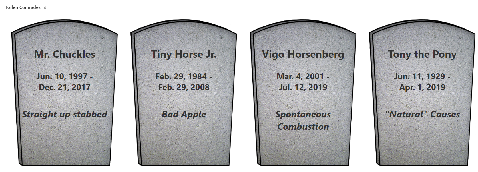 In Memoriam Tiles preview