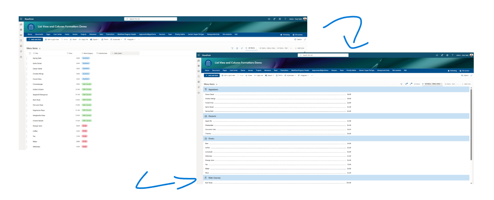 View All Examples View Samples - List Formatting Samples