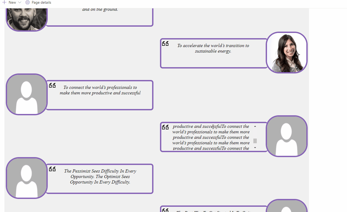 Testimonials preview