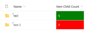 Change color based on Item Child Count preview