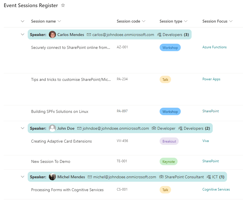 Display User Properties in the Group Header preview