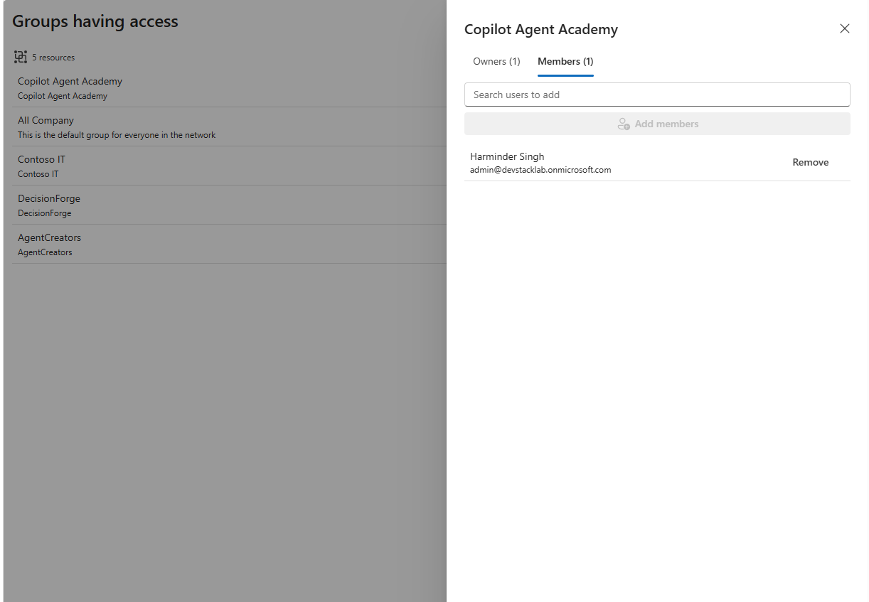Group membership management