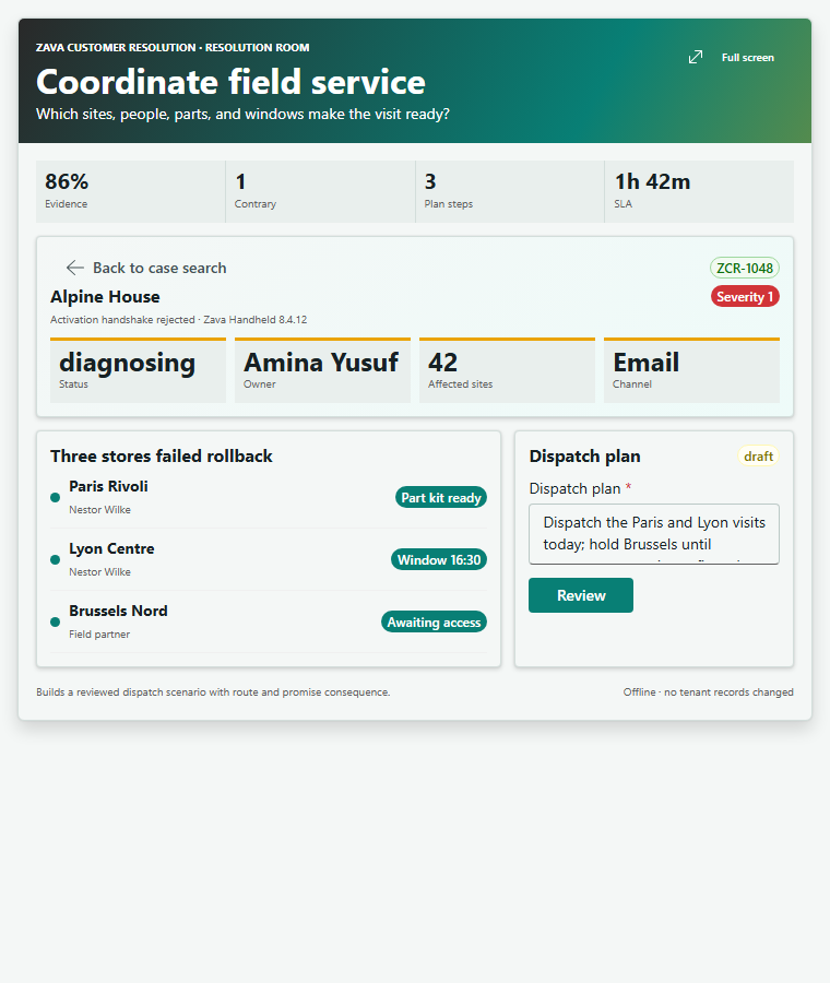 Coordinate field service