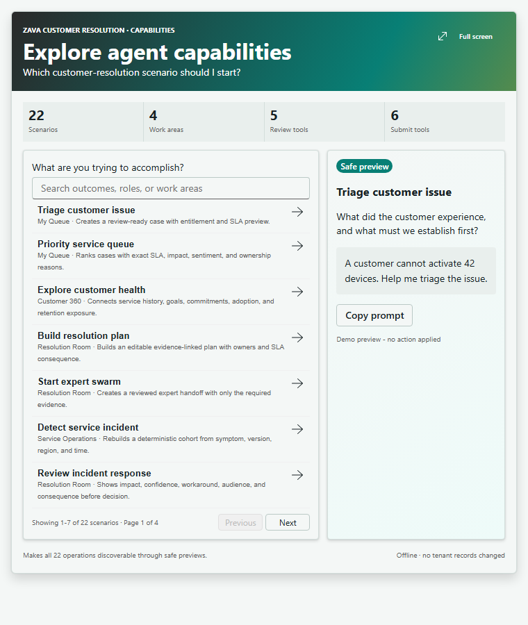 Explore agent capabilities