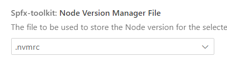 Settings Node version file