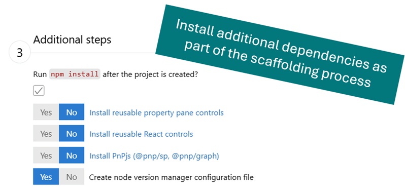 Additional dependency step