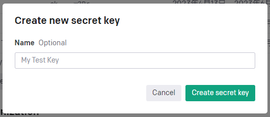 Create secret key