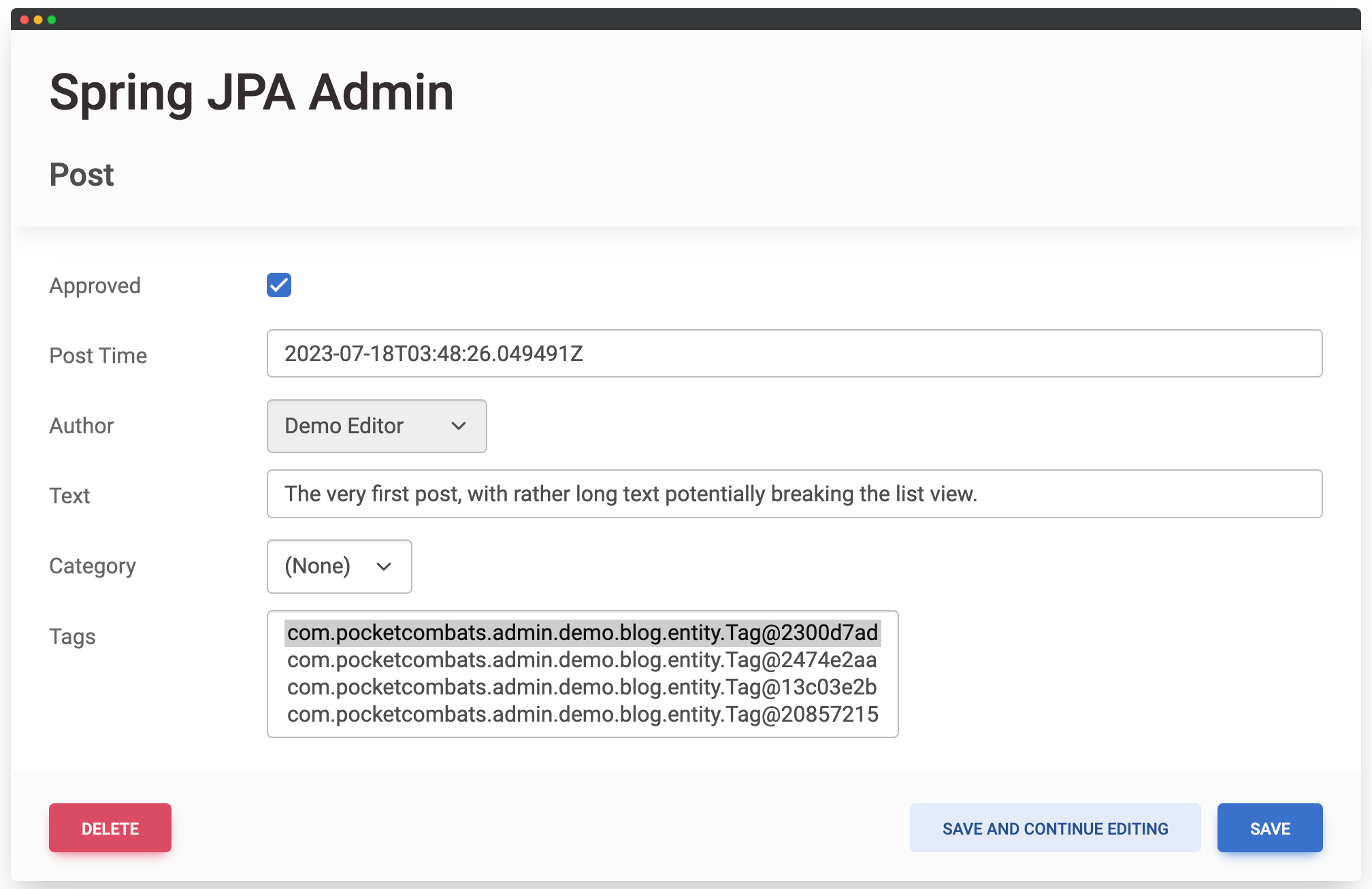 Edit Form with overridden fieldset
