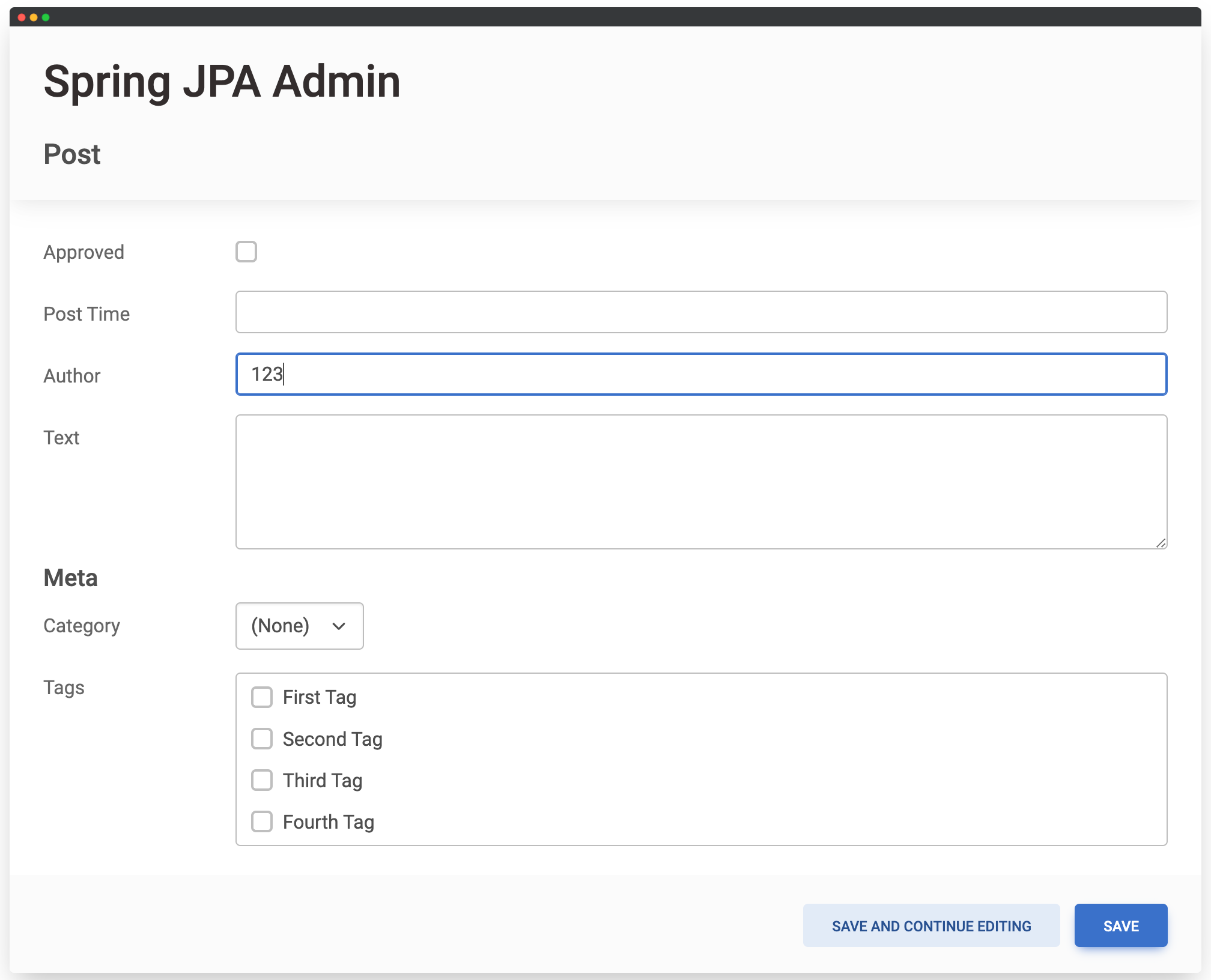 Edit Form with raw id