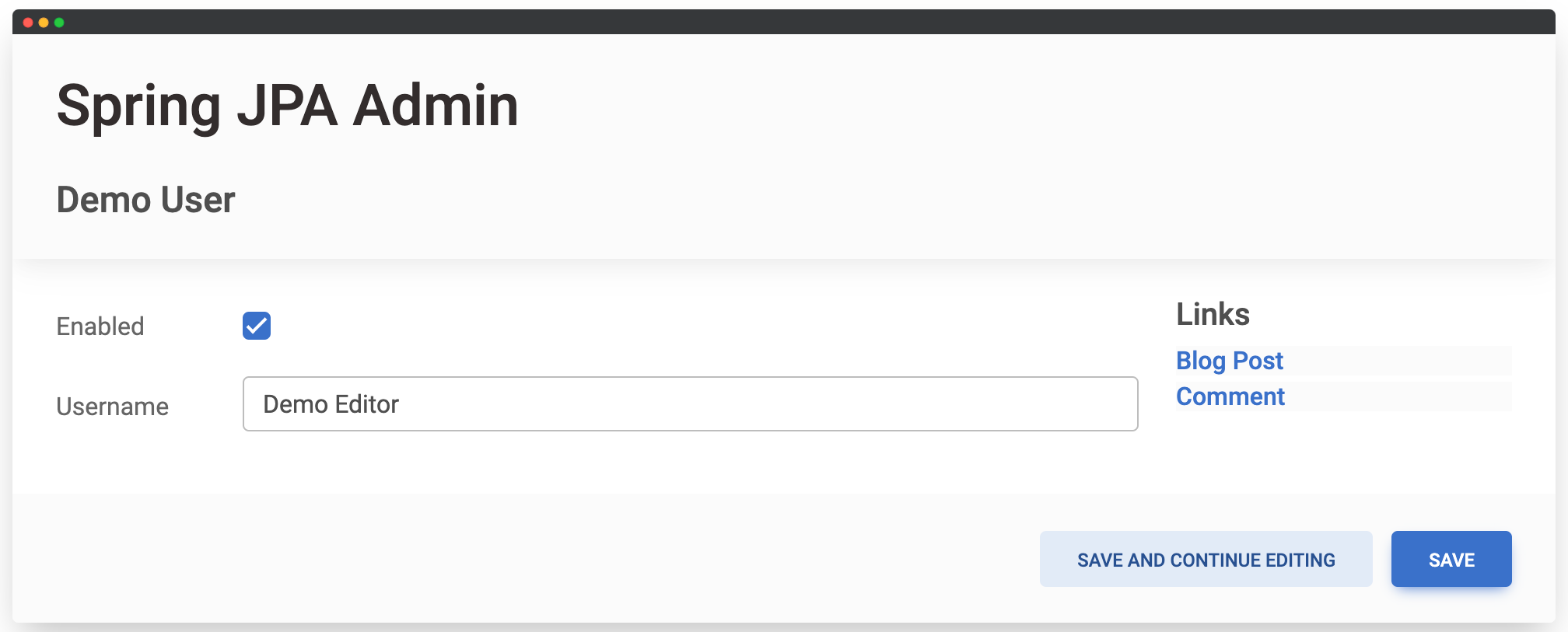 Edit Form with relation links