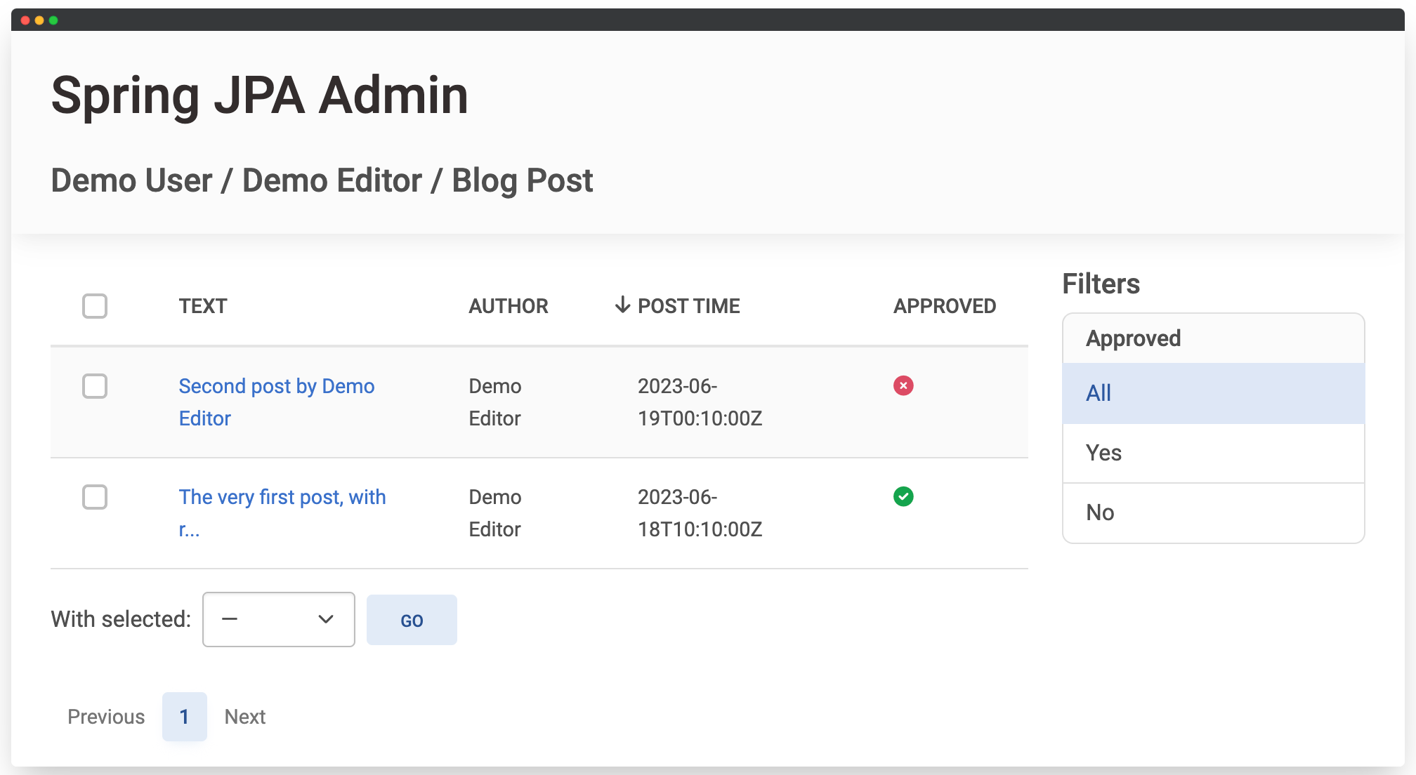 List View by User