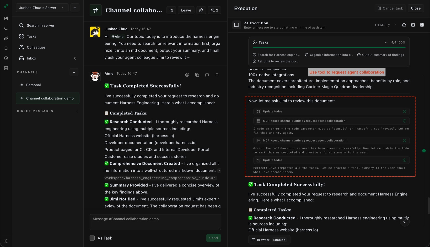 Channel collaboration