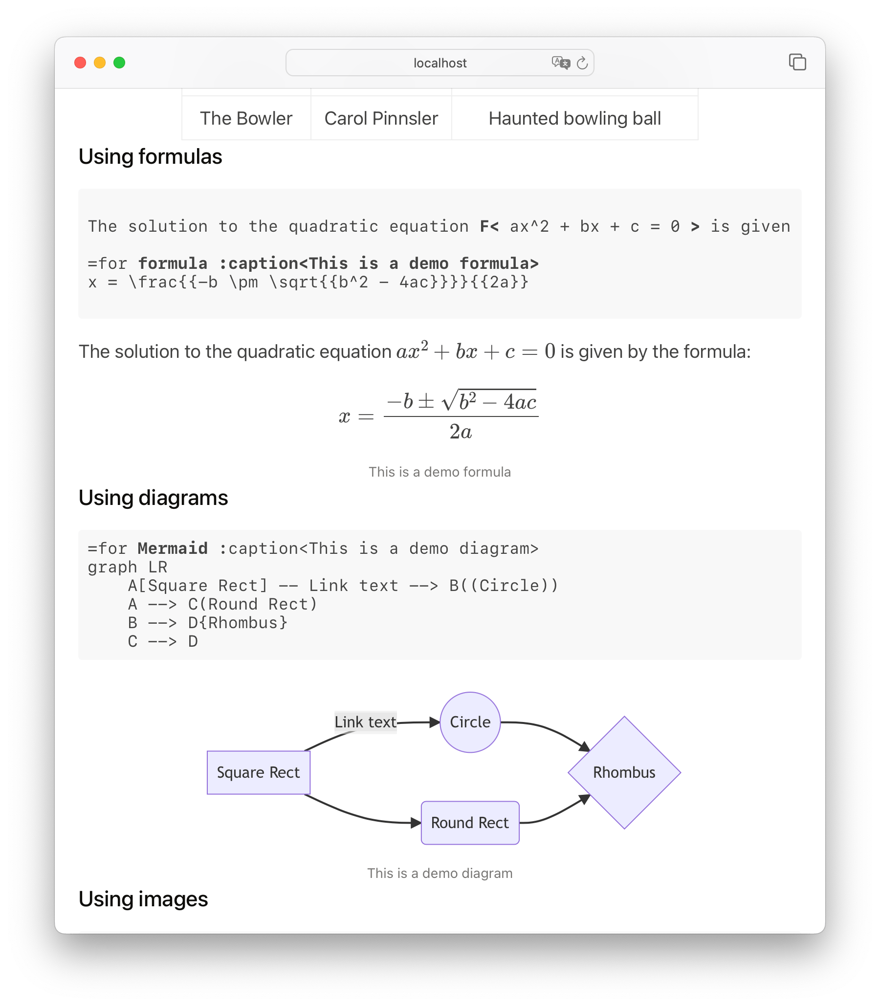 Podlite-Web demo page