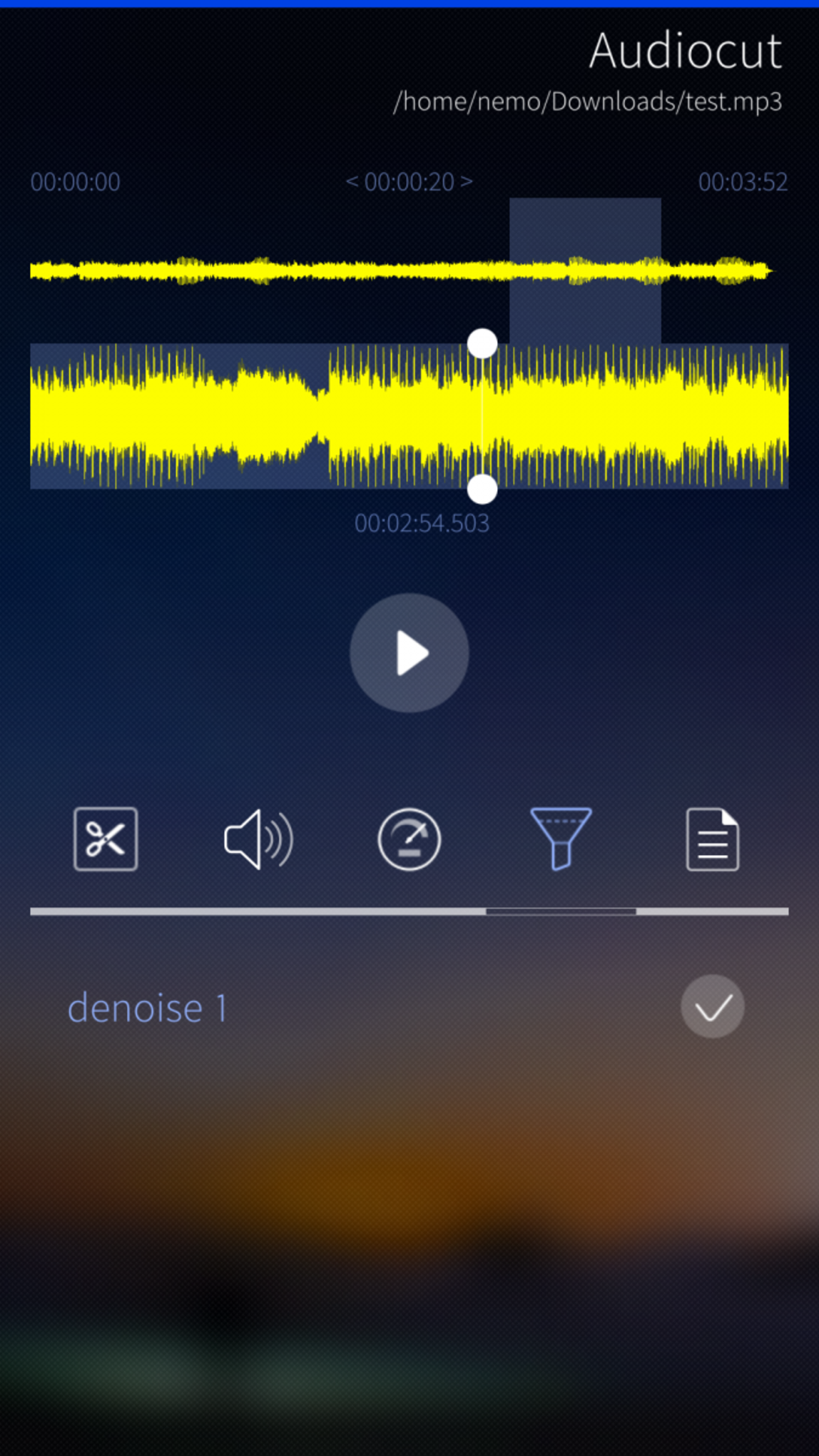 Screenshot of harbour-audiocut