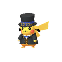 Dapper Pikachu with blue accents