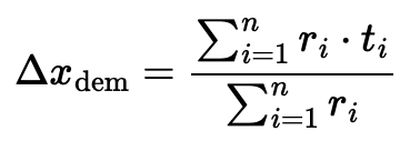 Correlation equation