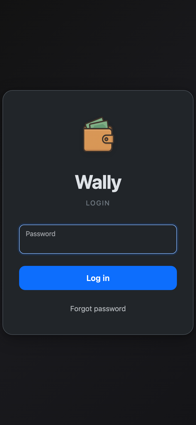Login Dark Mobile