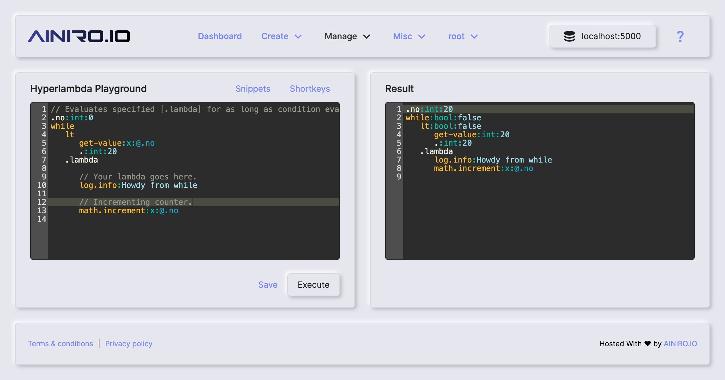 Evaluator component