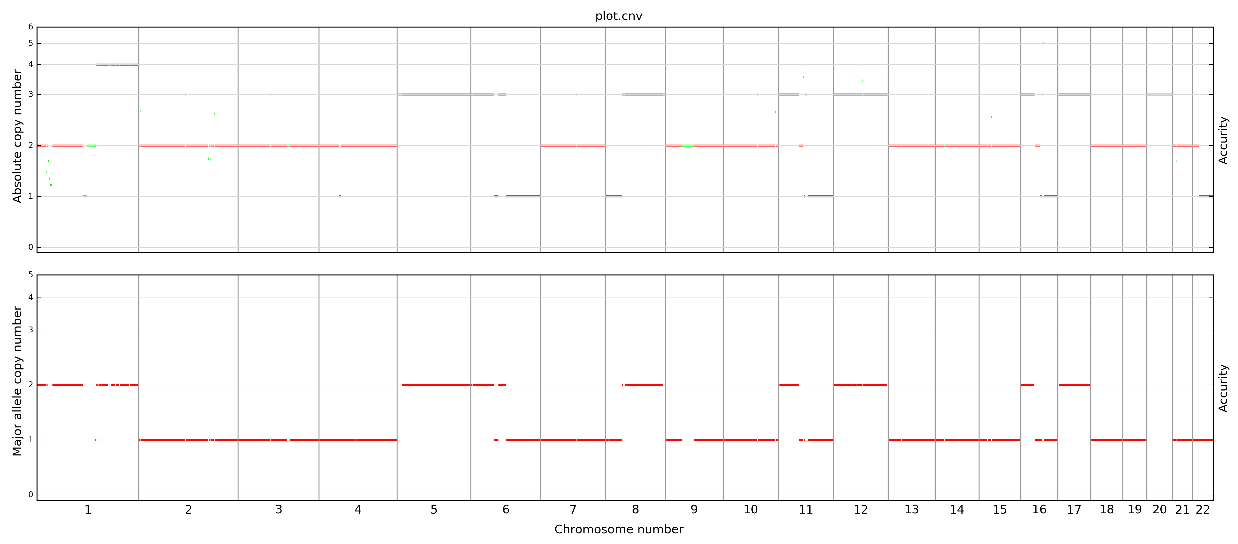 CNV results of a clean sample