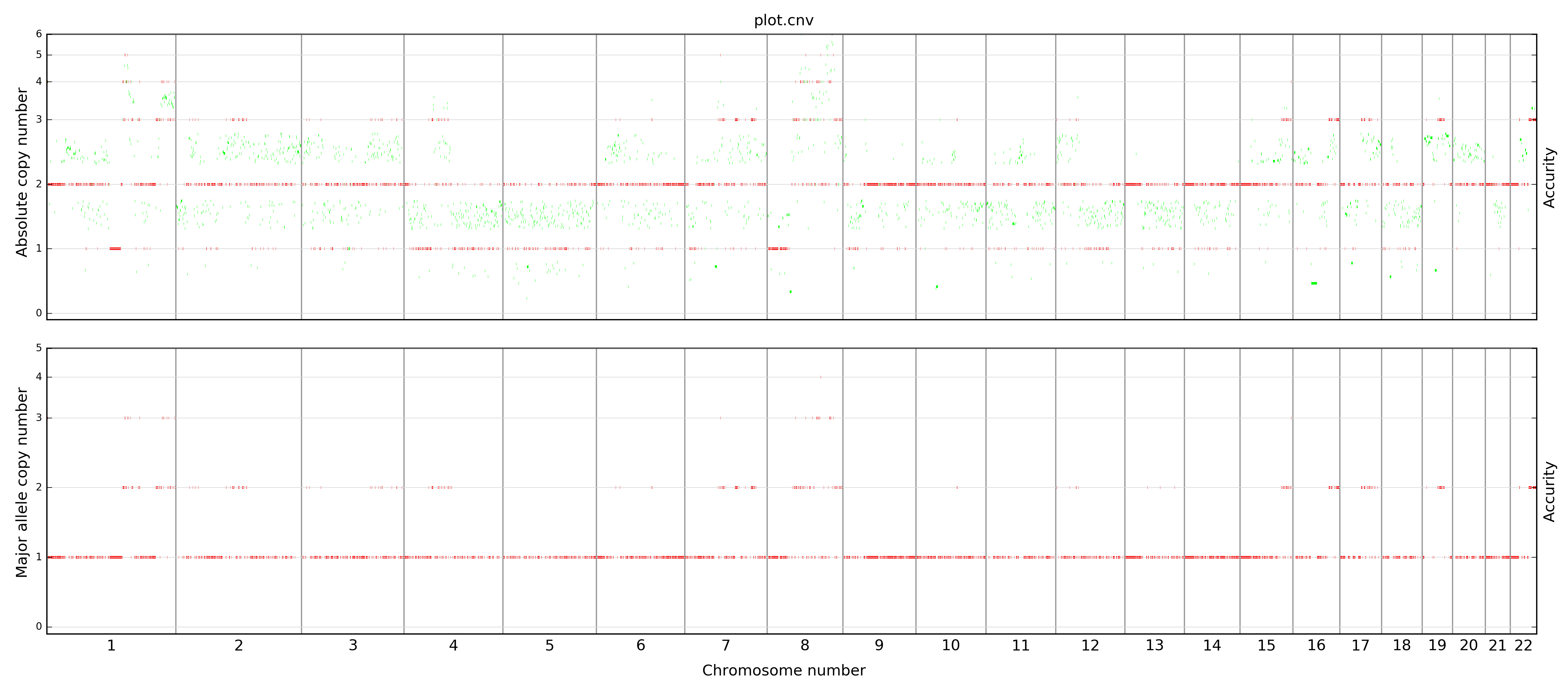 CNV results of a noisy sample