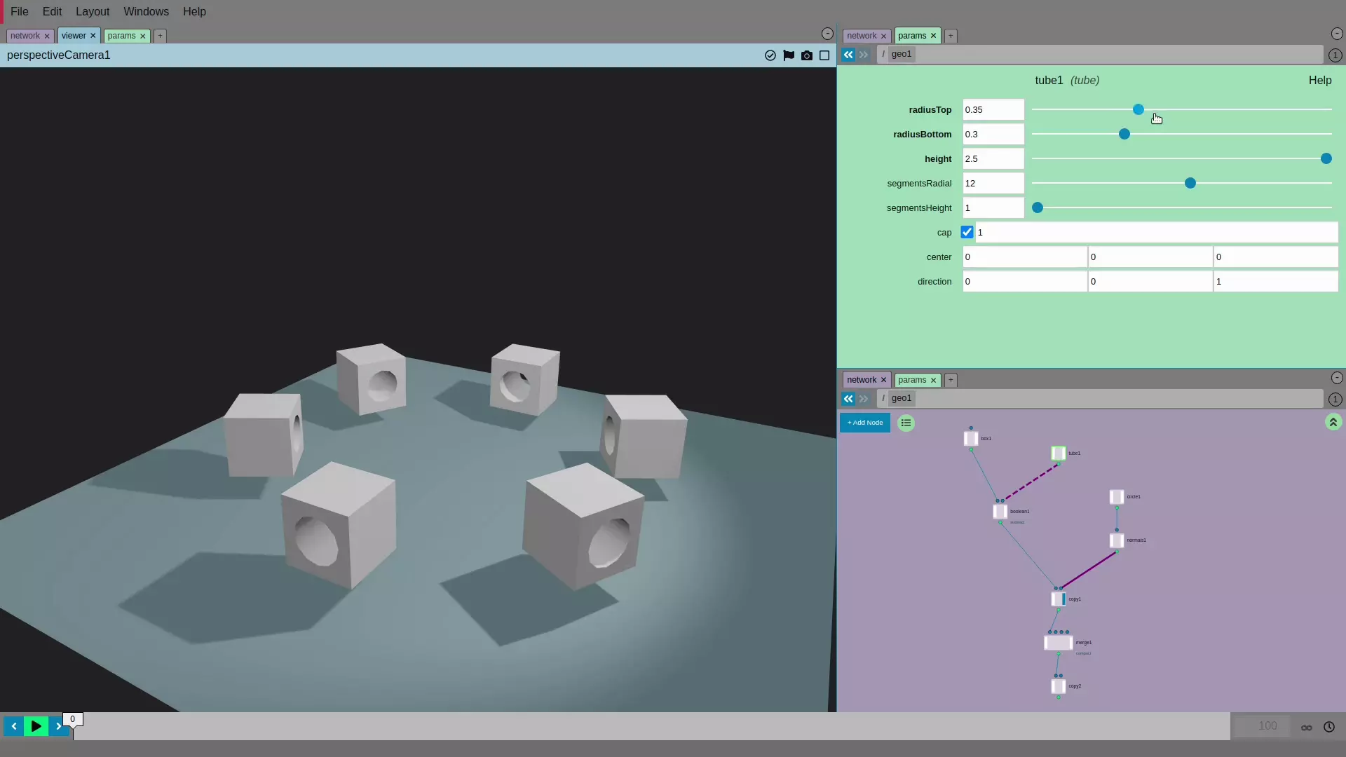Create complex 3D geometries with just a few nodes