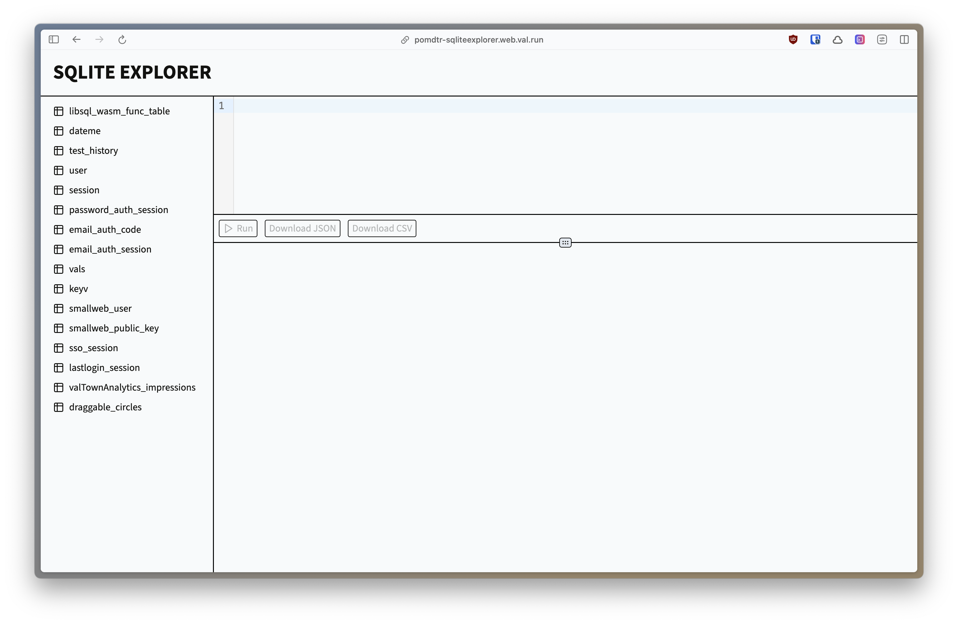 @pomdtr/val-town-sqlite-explorer - JSR