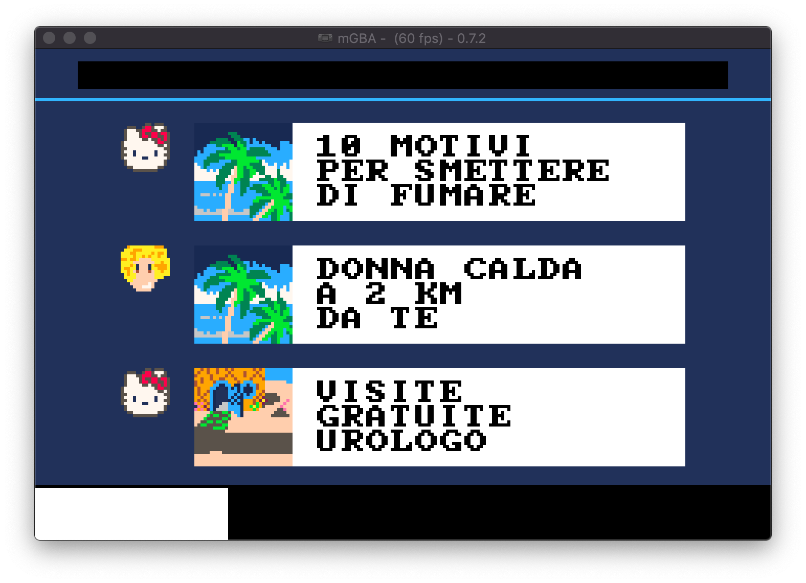 Tambler GBA Screenshot