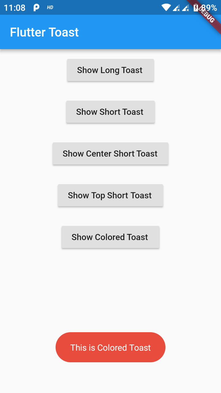 fluttertoast | Flutter Package