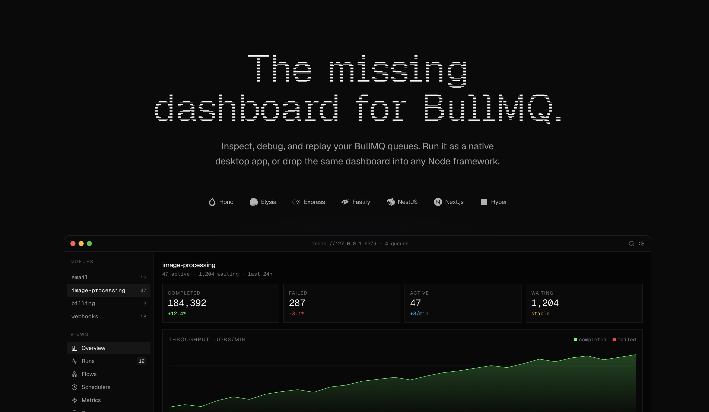 Workbench — the missing dashboard for BullMQ