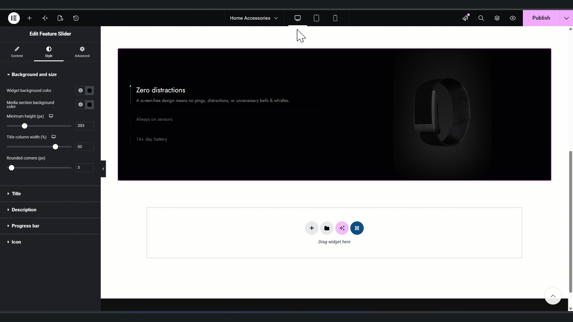 Feature Slider Responsive
