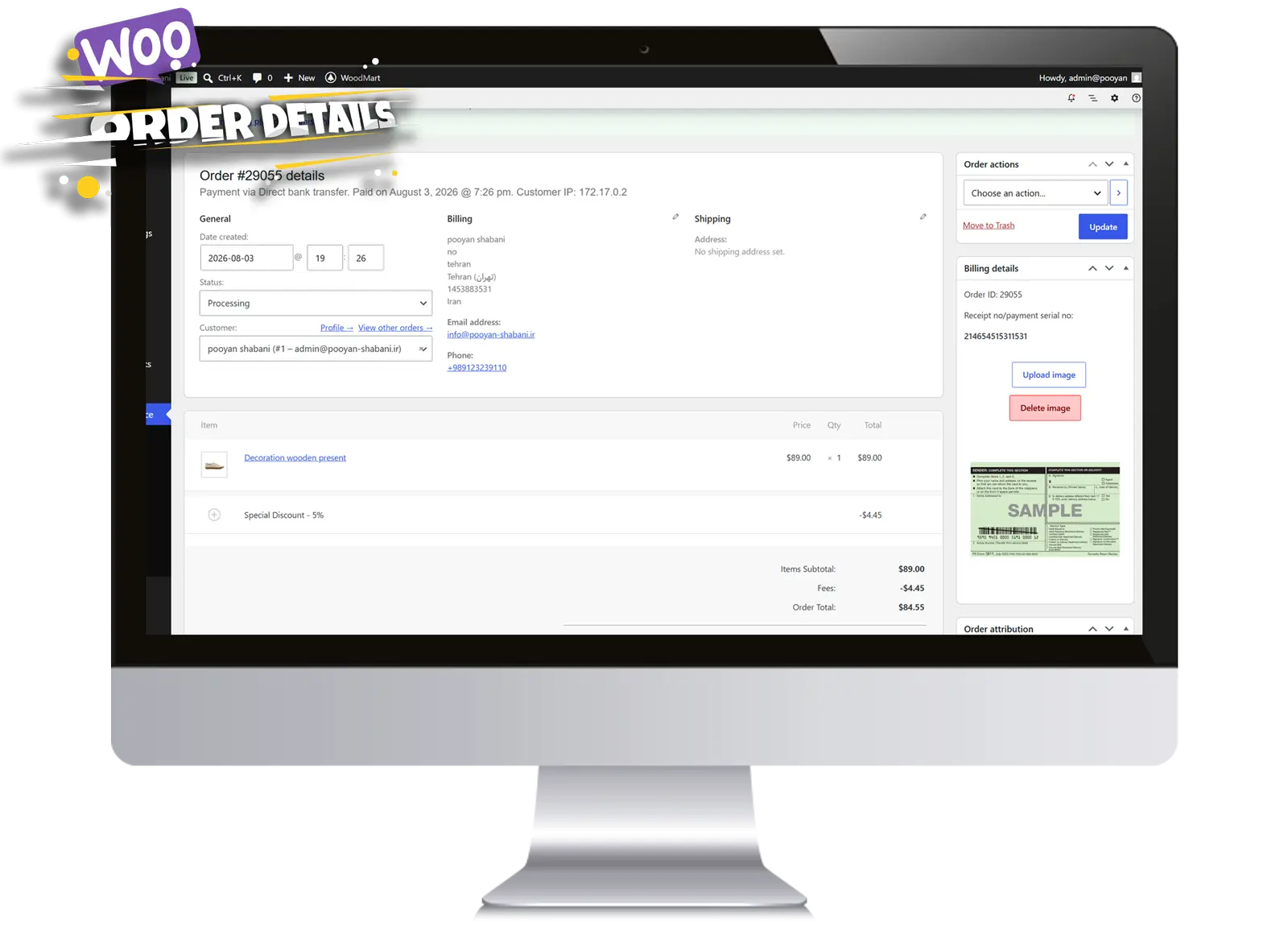 WooCommerce BACS Receipt Manager