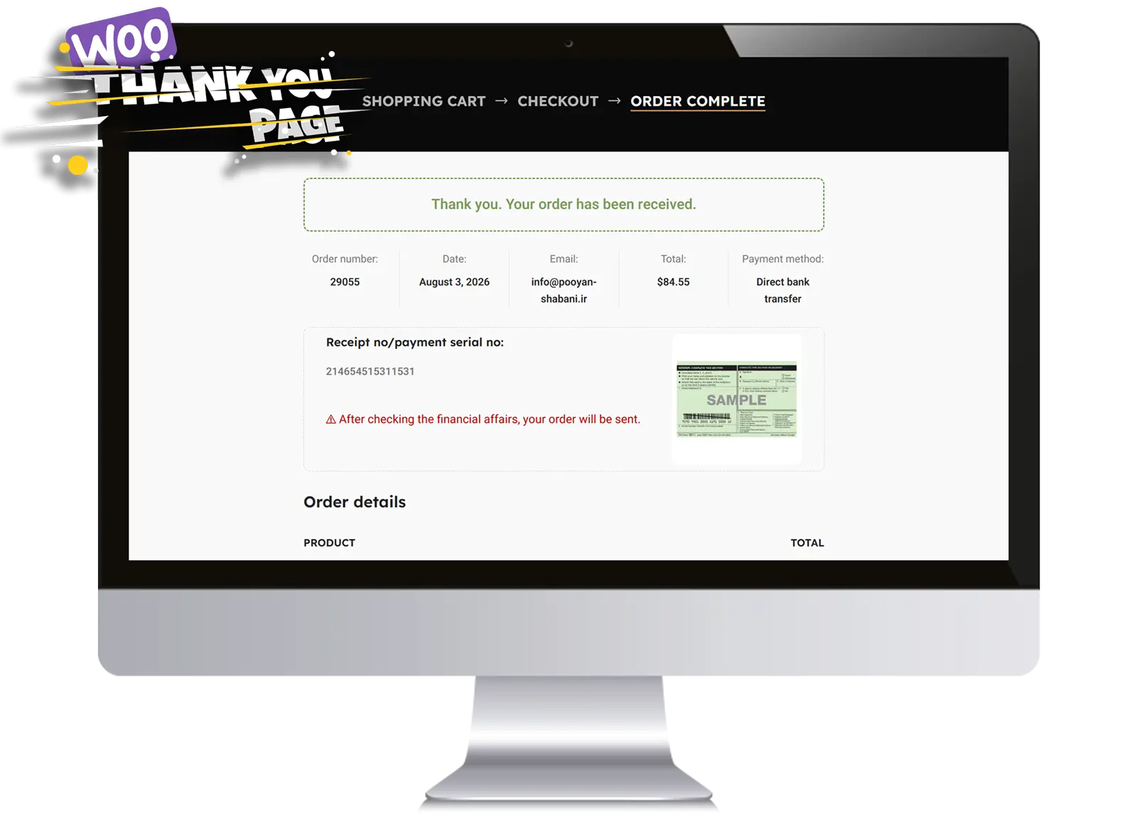 WooCommerce BACS Receipt Manager