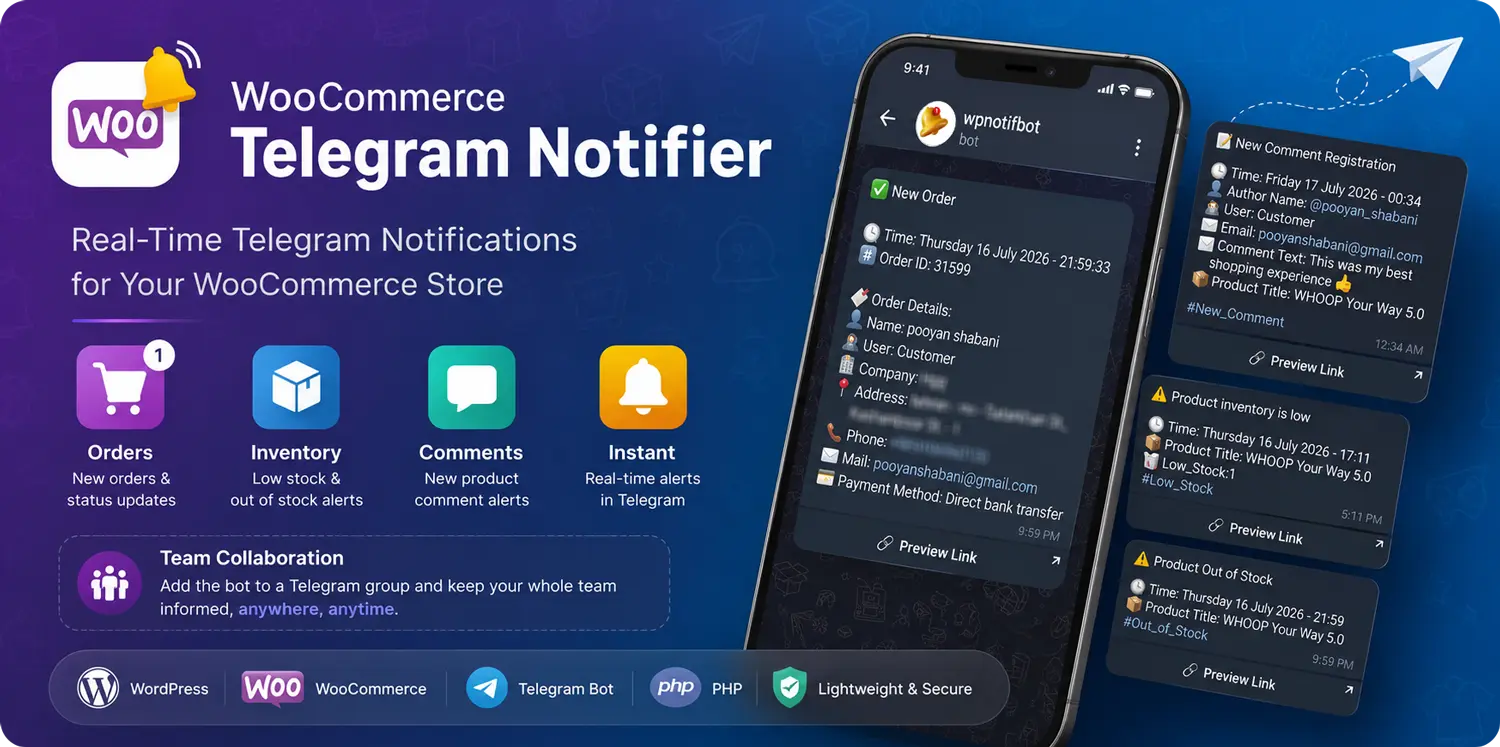 WooCommerce Telegram Notifier