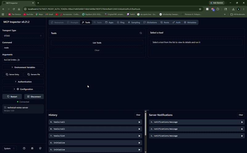 Inspector running both tools