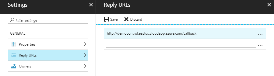 Add Azure Service Principal redirect URL