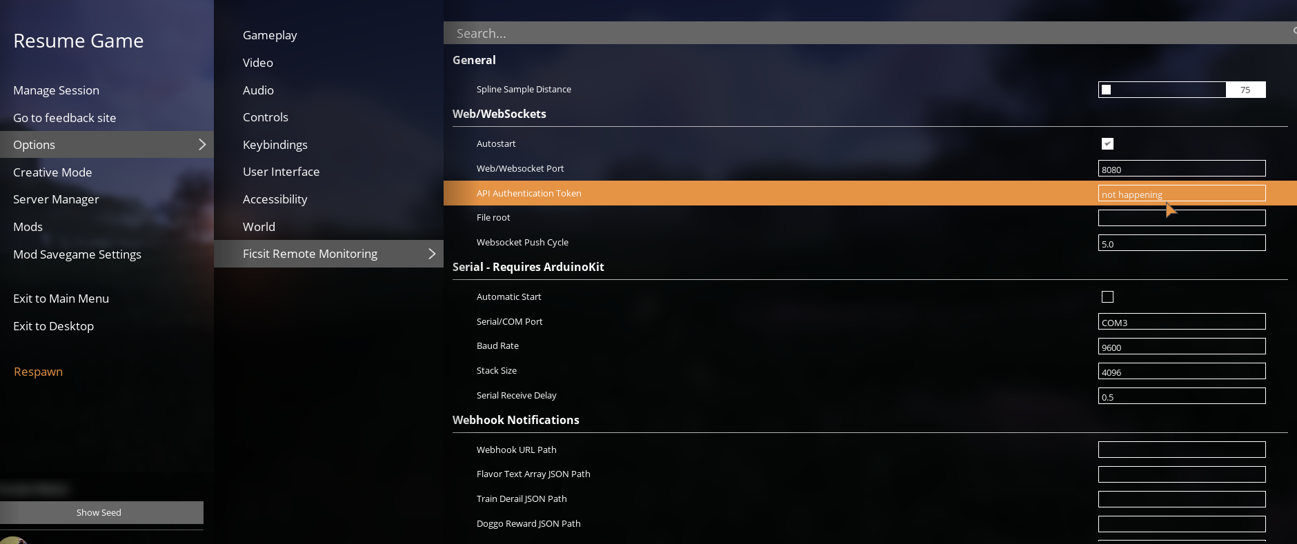 Single Player/Host Session Config Location
