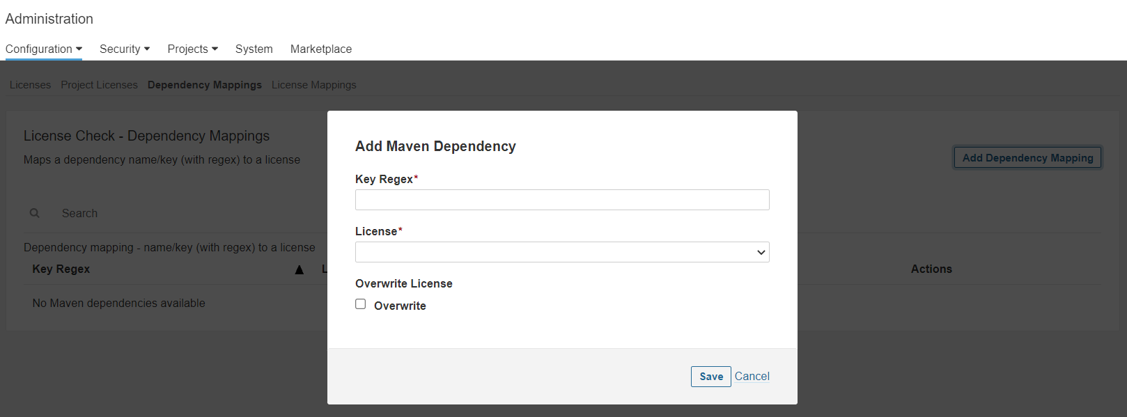 alternative License Configuration7