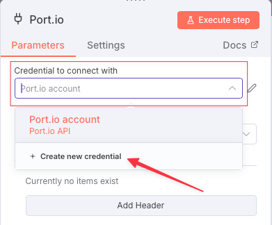 Create credential