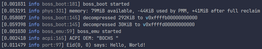 BOSS printing Hello, World from Erlang